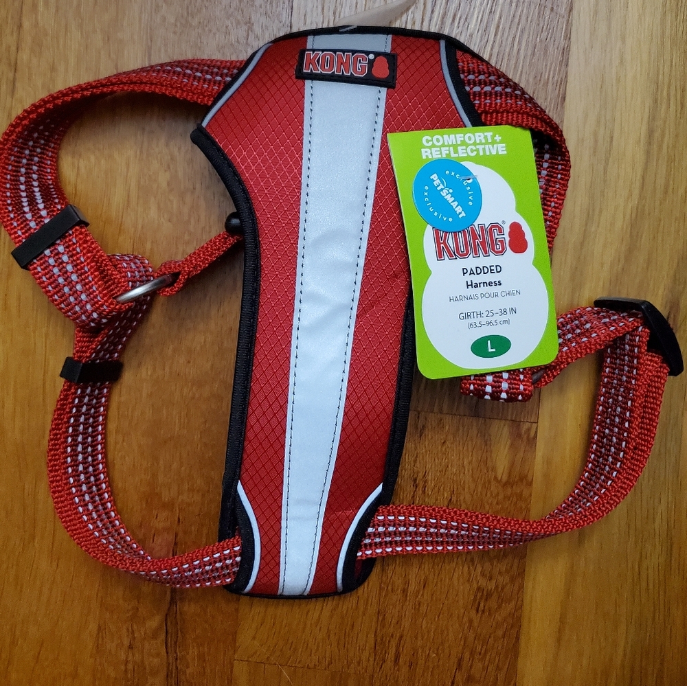 NWT Kong Padded Dog Harness Red Size L